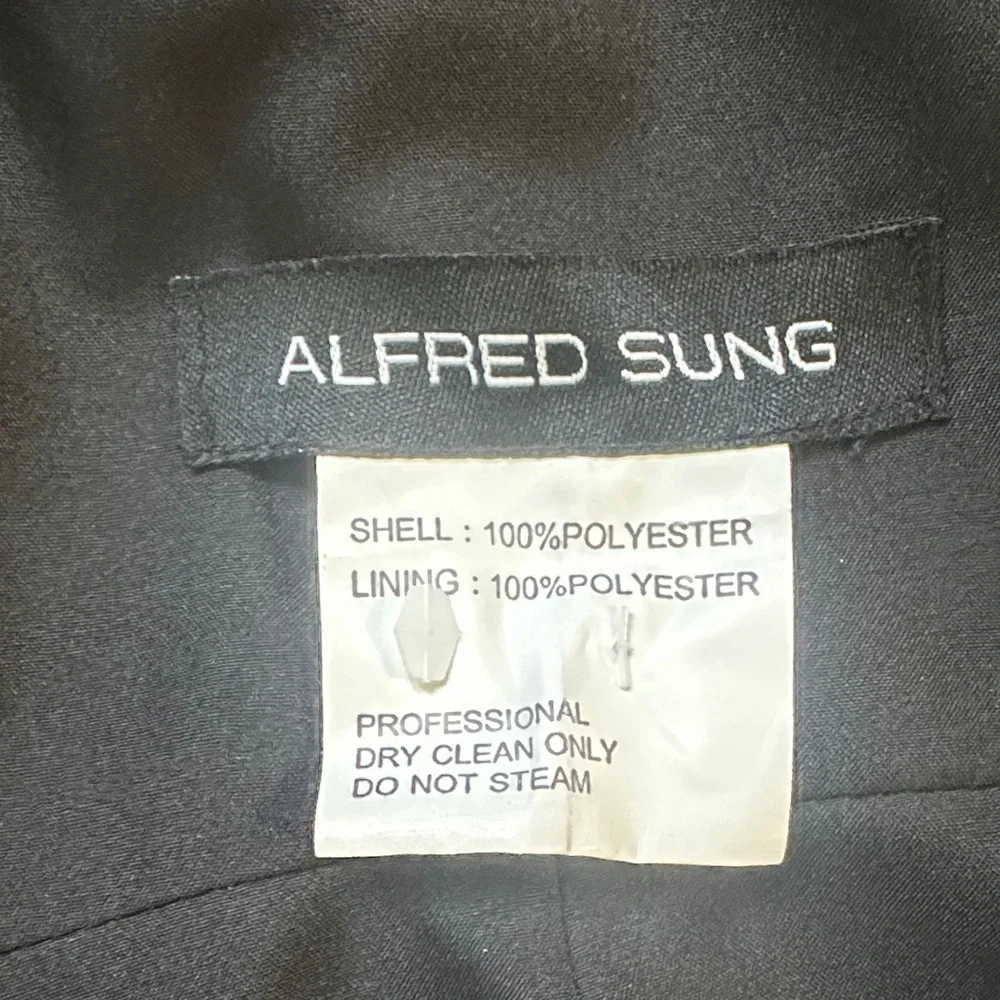 Alfred Sung D734 Black Halter Bow Back Mermaid Gown Size 8 |Formal Bridesmaid - Picture 2 of 9